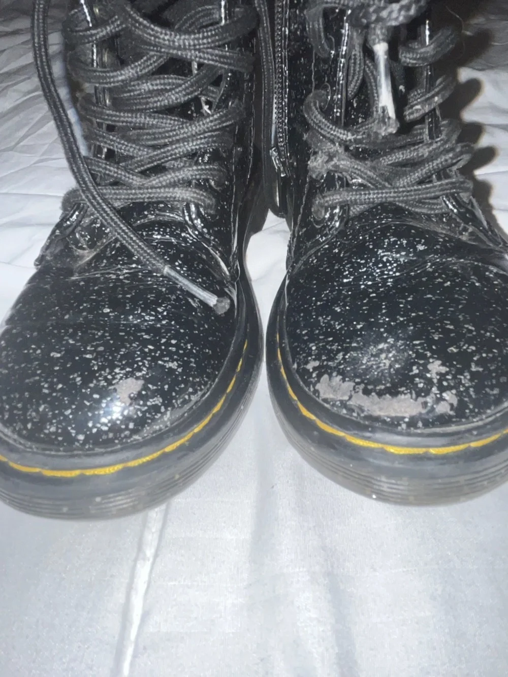 Girls sz 12 black glitter Doc Marten’s boots